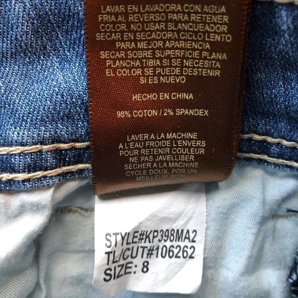 Kut From The Kloth Cameron Wide Cuff Roll Up Jean Blue Size 8 Denim - Picture 8 of 14